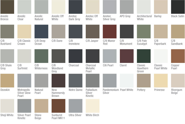 fly screen door colours