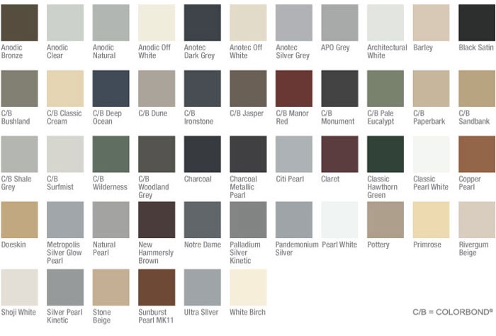 heritage screen door colours